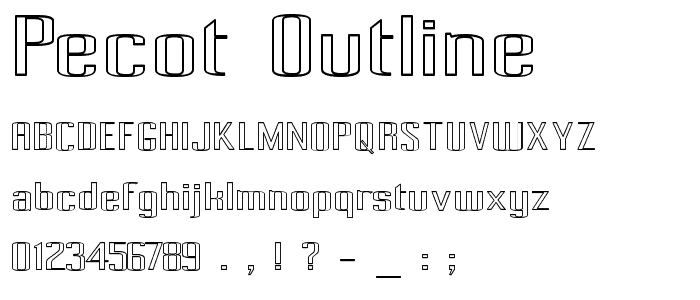 Pecot Outline font